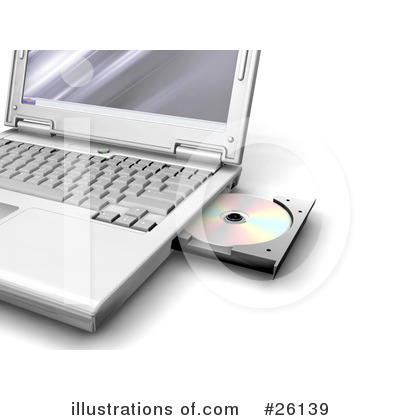 Royalty-Free (RF) Laptop Clipart Illustration by KJ Pargeter - Stock Sample #26139