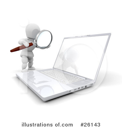 Royalty-Free (RF) Laptop Clipart Illustration by KJ Pargeter - Stock Sample #26143