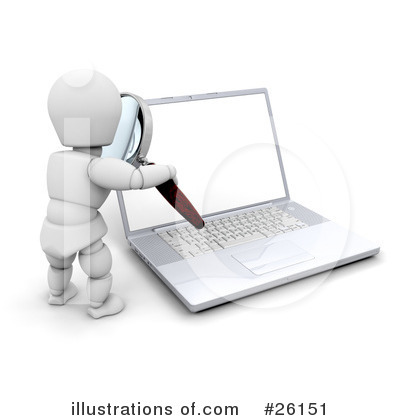 Royalty-Free (RF) Laptop Clipart Illustration by KJ Pargeter - Stock Sample #26151
