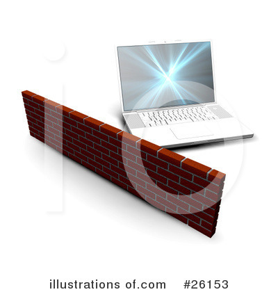 Royalty-Free (RF) Laptop Clipart Illustration by KJ Pargeter - Stock Sample #26153
