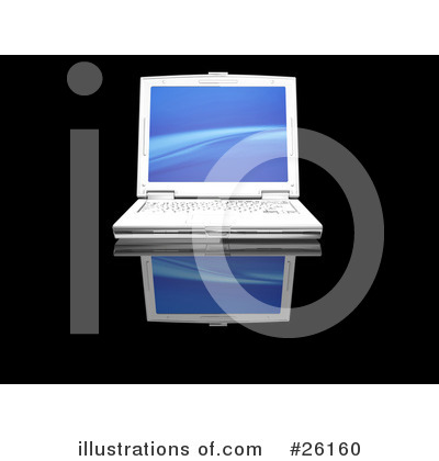 Royalty-Free (RF) Laptop Clipart Illustration by KJ Pargeter - Stock Sample #26160