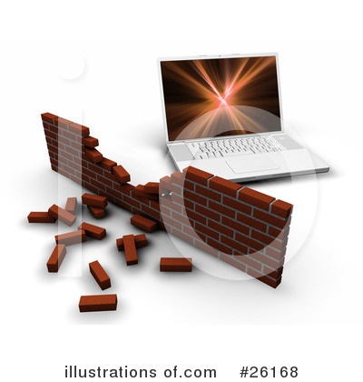 Royalty-Free (RF) Laptop Clipart Illustration by KJ Pargeter - Stock Sample #26168
