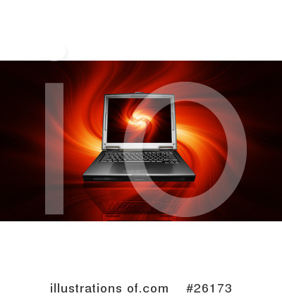 Royalty-Free (RF) Laptop Clipart Illustration by KJ Pargeter - Stock Sample #26173