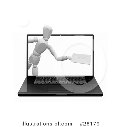 Royalty-Free (RF) Laptop Clipart Illustration by KJ Pargeter - Stock Sample #26179