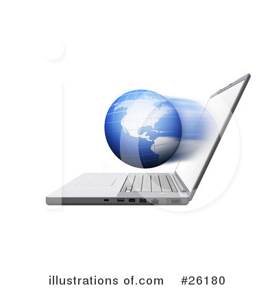 Royalty-Free (RF) Laptop Clipart Illustration by KJ Pargeter - Stock Sample #26180