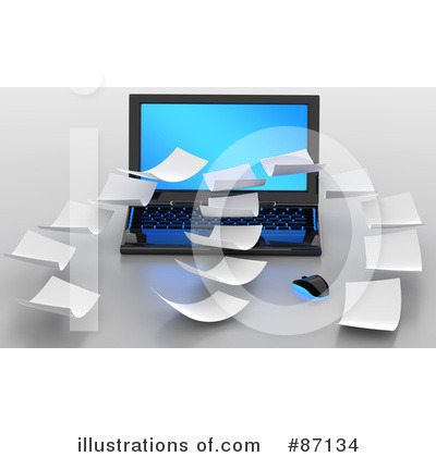 Royalty-Free (RF) Laptop Clipart Illustration by Tonis Pan - Stock Sample #87134