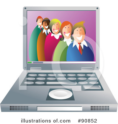 Royalty-Free (RF) Laptop Clipart Illustration by Prawny - Stock Sample #90852