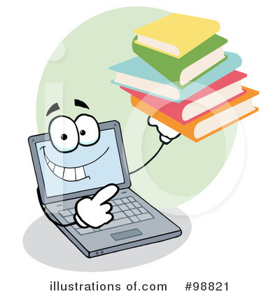 Royalty-Free (RF) Laptop Clipart Illustration by Hit Toon - Stock Sample #98821