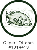 Largemouth Bass Clipart #1314413 by patrimonio