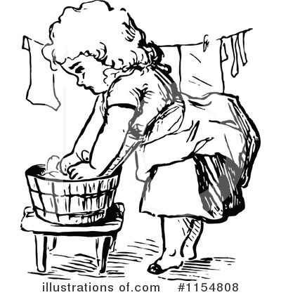 Royalty-Free (RF) Laundry Clipart Illustration by Prawny Vintage - Stock Sample #1154808
