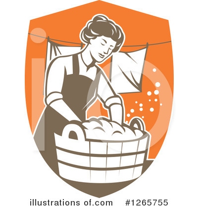 Royalty-Free (RF) Laundry Clipart Illustration by patrimonio - Stock Sample #1265755