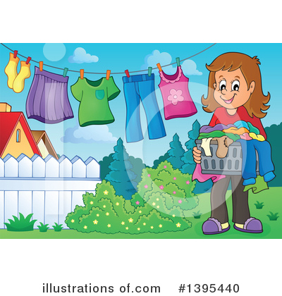 Royalty-Free (RF) Laundry Clipart Illustration by visekart - Stock Sample #1395440