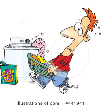 Royalty-Free (RF) Laundry Clipart Illustration by toonaday - Stock Sample #441941