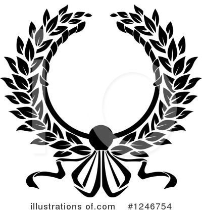 Royalty-Free (RF) Laurel Clipart Illustration by Vector Tradition SM - Stock Sample #1246754