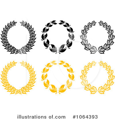 Royalty-Free (RF) Laurel Wreath Clipart Illustration by Vector Tradition SM - Stock Sample #1064393