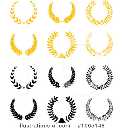 Royalty-Free (RF) Laurel Wreath Clipart Illustration by Vector Tradition SM - Stock Sample #1065148