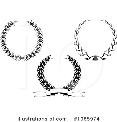 Royalty-Free (RF) Laurel Wreath Clipart Illustration by Vector Tradition SM - Stock Sample #1065974