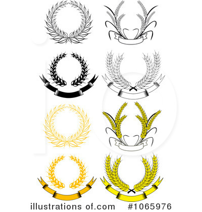 Royalty-Free (RF) Laurel Wreath Clipart Illustration by Vector Tradition SM - Stock Sample #1065976
