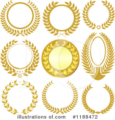 Royalty-Free (RF) Laurel Wreath Clipart Illustration by dero - Stock Sample #1188472
