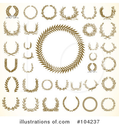 Royalty-Free (RF) Laurels Clipart Illustration by BestVector - Stock Sample #104237