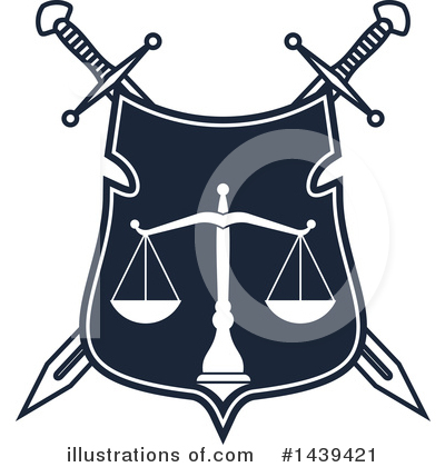Scales Of Justice Clipart #1439421 by Vector Tradition SM