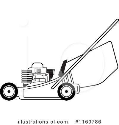 Royalty-Free (RF) Lawn Mower Clipart Illustration by Lal Perera - Stock Sample #1169786