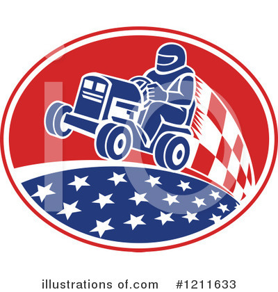 Royalty-Free (RF) Lawn Mower Clipart Illustration by patrimonio - Stock Sample #1211633