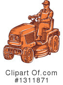 Lawn Mower Clipart #1311871 by patrimonio