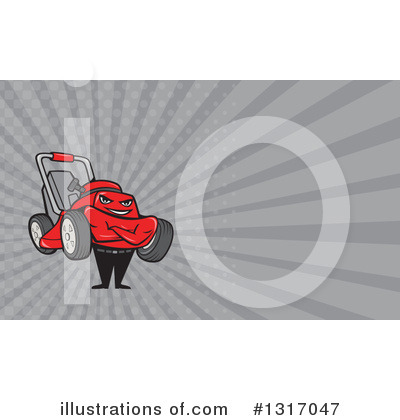Lawn Mower Clipart #1317047 by patrimonio