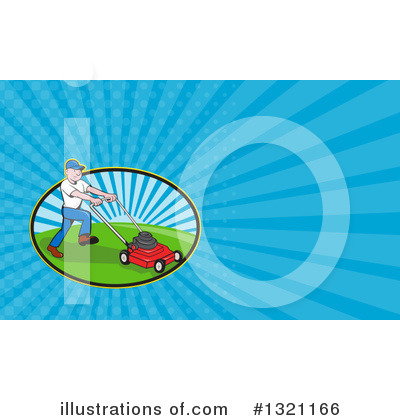 Royalty-Free (RF) Lawn Mower Clipart Illustration by patrimonio - Stock Sample #1321166