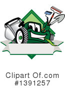 Lawn Mower Clipart #1391257 by Mascot Junction