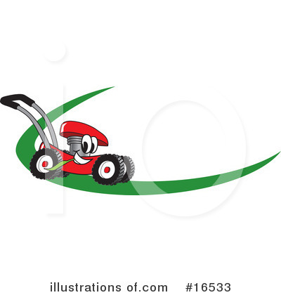 Royalty-Free (RF) Lawn Mower Clipart Illustration by Mascot Junction - Stock Sample #16533