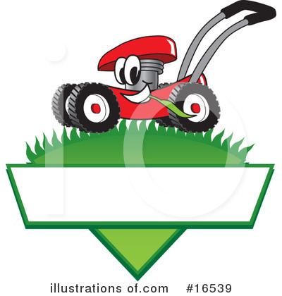 Royalty-Free (RF) Lawn Mower Clipart Illustration by Mascot Junction - Stock Sample #16539
