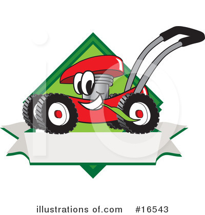 Lawn Mower Clipart #16543 by Mascot Junction
