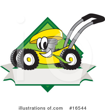 Lawn Mower Clipart #16544 by Mascot Junction