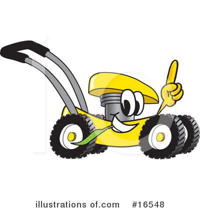 Royalty-Free (RF) Lawn Mower Clipart Illustration by Mascot Junction - Stock Sample #16548