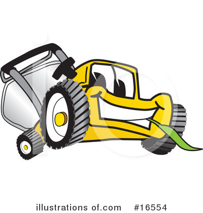 Royalty-Free (RF) Lawn Mower Clipart Illustration by Mascot Junction - Stock Sample #16554