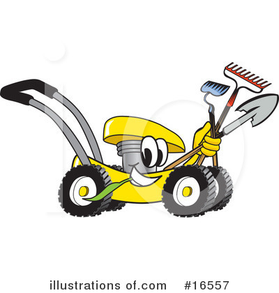 Lawn Mower Clipart #16557 by Mascot Junction