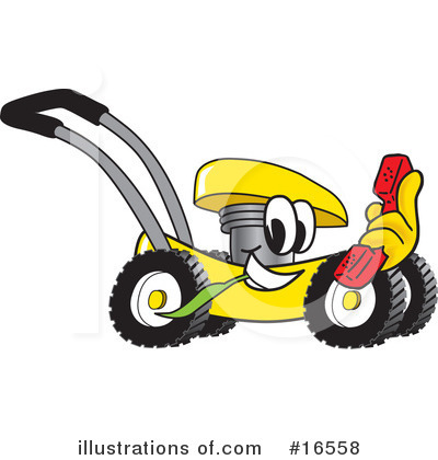 Lawn Mower Clipart #16558 by Mascot Junction