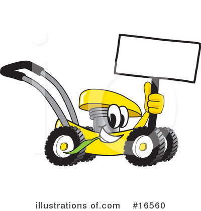 Royalty-Free (RF) Lawn Mower Clipart Illustration by Mascot Junction - Stock Sample #16560
