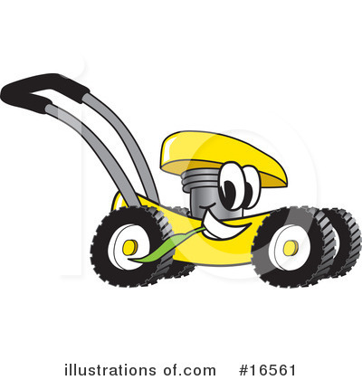Royalty-Free (RF) Lawn Mower Clipart Illustration by Mascot Junction - Stock Sample #16561