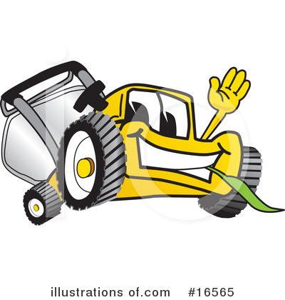 Royalty-Free (RF) Lawn Mower Clipart Illustration by Mascot Junction - Stock Sample #16565