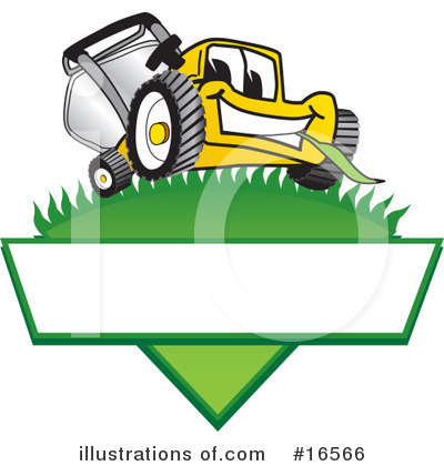 Royalty-Free (RF) Lawn Mower Clipart Illustration by Mascot Junction - Stock Sample #16566