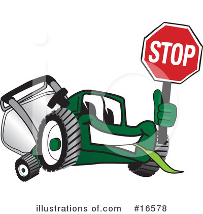 Royalty-Free (RF) Lawn Mower Clipart Illustration by Toons4Biz - Stock Sample #16578