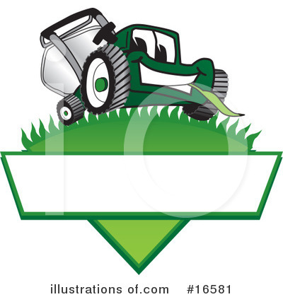 Royalty-Free (RF) Lawn Mower Clipart Illustration by Mascot Junction - Stock Sample #16581