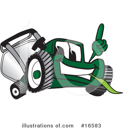 Royalty-Free (RF) Lawn Mower Clipart Illustration by Mascot Junction - Stock Sample #16583