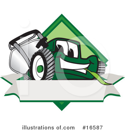 Royalty-Free (RF) Lawn Mower Clipart Illustration by Mascot Junction - Stock Sample #16587
