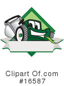 Lawn Mower Clipart #16587 by Mascot Junction