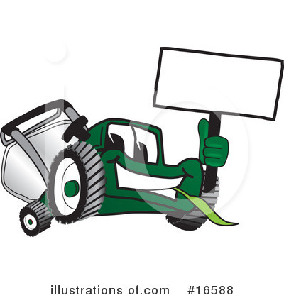 Royalty-Free (RF) Lawn Mower Clipart Illustration by Mascot Junction - Stock Sample #16588