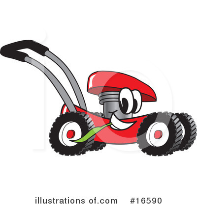 Royalty-Free (RF) Lawn Mower Clipart Illustration by Toons4Biz - Stock Sample #16590